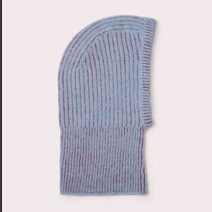 Reba Balaclava Pale Blue Merino Wool